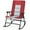 Red, variant on Topbuy 2-Piece Foldable Rocking Chair Enlarged Rocker Chair with Cotton Clip Blue