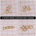 thumbnail image 2 of Monyance d ring buckle clip 10Pcs Golden D-Ring Screw Shackle Buckle 13mm DIY Craft Replacement(0.87X0.79X0.2Inches), 2 of 11