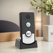 2 Way Voice Intercom, Waterproof Intercom Doorbell System, Wireless Audio Intercom for Home Hospital Office, Black