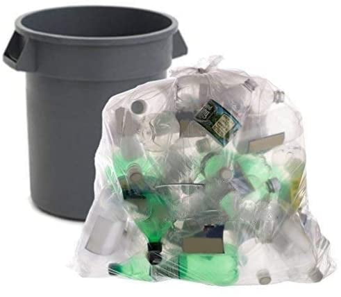 65 Gallon Trash Bags │ 1.5 Mil │ Clear Heavy Duty Garbage Can Liners X 48 50 Co 