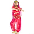 thumbnail image 2 of LYHaoo Girl 2 Piece Outfits Handmade Children Girl Belly Dance Kids Belly Dancing Dance Cloth Sizes 8-10 Years(Pink), 2 of 5