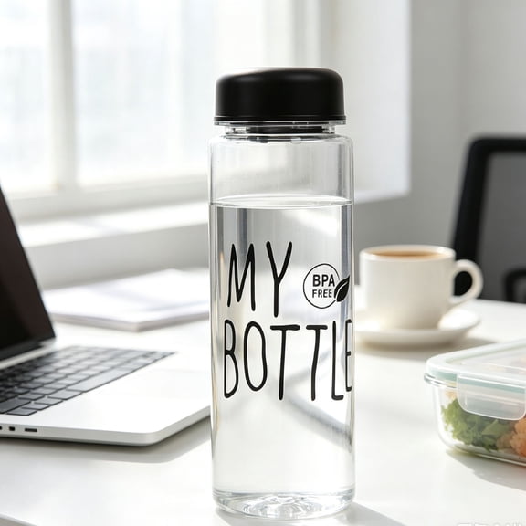 Sports Water Bottle with Leak Proof Screw-On Lid, 16.9Oz/500Ml BPA Free Reusable Plastic Water Bottle, Portable BPA Free Handheld Water Bottle for Home Office Outdoor Gym Exercise