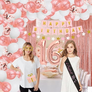 Mardi Gras Party Decorations - Glitter Circle Garlands, Banner, Tissue