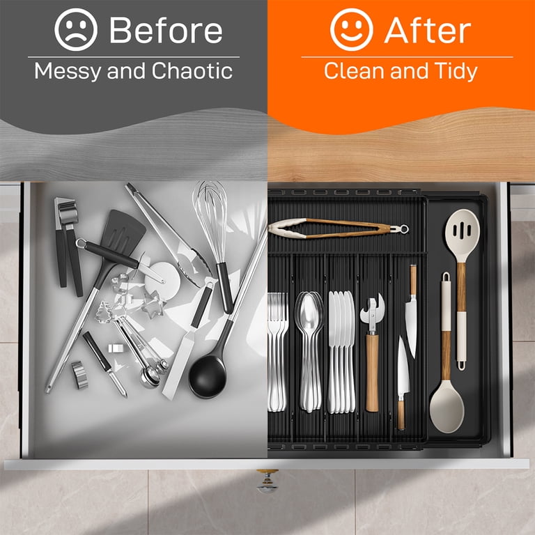 GPED Expandable Silverware Drawer Organizer, Black photo 5