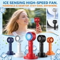 thumbnail image 2 of Handheld High Speed Portable Fan Rechargeable Usb Cooling Personal Fan with Desktop Stand 3 Speed Settings for Outdoor Travel Home Office Use White 1 Pack, 2 of 7