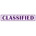 thumbnail image 1 of Printtoo Classified Self Inking Rubber Stamp Pre-Inked Office Stamp- Home Office Business Stationery, Purple- 42 x 9 mm, 1 of 7