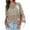 Khaki, variant on Women's Solid Color Round Neck Casual Crochet Pullover Sexy Cover Up Lightweight Hollow Long Sleeve Sweater