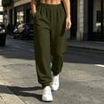 thumbnail image 2 of AherBiu Jogging Pants for Women Cinch Bottom Sweatpants Baggy Loose Fitted Elastic Waisted Casual Sweat Pants with Pockets(X-Large,Army Green), 2 of 8