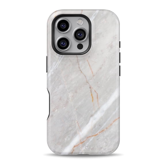 DesignSkinz Scratch-Resistant Hard Slim Case Compatible with iPhone 16 (Compatible with MagSafe) - Slate Marble Surface V8