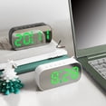 thumbnail image 1 of Xihbxyly Cosas Por Menos de 5 Dolares Reloj de Escritorio con Espejo Digital Inteligente Multifuncional, Pantalla Grande, Reloj Electrónico Silencioso con Temperatura Activada Por Sonido para Regalos, 1 of 7