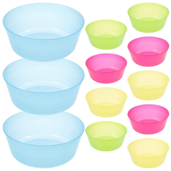 ACDANC Baby Bowls Food Prep Plastic Snack Storage Small Stackable Tableware Translucent PP 12 Pcs