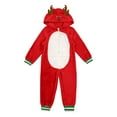 thumbnail image 5 of Matching Christmas Pjs for Family Reindeer Print Onesie Pajamas Hoodie One Piece Xmas Sleepwear Outfits, 5 of 8