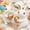 white, variant on QuanTara Golden Egg and Bunny Resin Ornament Set, 4.33in Luxury Easter Decor, Champagne Gold Electroplated Handicraft for Home Tabletop & Mantel