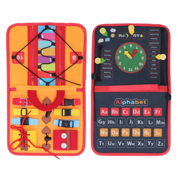 Tablero ocupado para niños pequeños, tablero ocupado de fieltro para desarrollar actividades sensoriales para niños pequeños, juguetes Montessori diseñados a medida