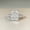 Silver/Clear, variant on Women's 925 Sterling Silver 18k Gold Plated 4CT Radiant Crushed Ice Cut Simulated Diamond Engagement Ring