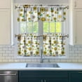 thumbnail image 2 of Rustic Floral Print Curtains 24 Inch - 3 Panel Vintage Country Set with Bohemian Wildflowers, Rod Pocket Window Treatment, 2 of 5