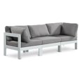 thumbnail image 1 of Meridian Furniture Nizuc Gris Canapé Modulaire d'Extérieur pour Patio, 1 of 9