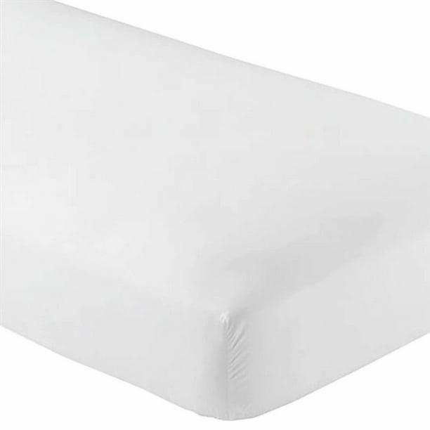 Crescent Bedding Twin Extra Long Micro Fiber White Fitted sheet Soft and Comfy By White Twin