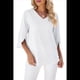 thumbnail image 2 of Blusas Elegantes e Informales para Mujer, de 1/2, para Trabajo, Oficina, de , con Cuello en V, Blancas, Talla L, 2 of 9