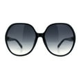 thumbnail image 5 of Womens Oversized Round Butterfly Minimal Plastic Iconic Diva Sunglasses Black - Smoke, 5 of 8