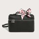 thumbnail image 3 of Bolso de hombro para mujer decorado con bufanda de seda, bolso de mano de cuero con cierre de cremallera, cartera, tendencia de moda 2023, bolsos de diseño de lujo para mujer, 3 of 5