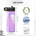 thumbnail image 4 of Goofa Purple Sparkling Butterfly for Insulated Kettle 18oz Water Bottle Insulated Tumbler with Handle & Flip Straw - Fits in Cup Holder, Leak Resistant Tumbler, 4 of 8
