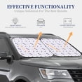 thumbnail image 3 of Goofa Lavender Flowers Pattern 2 Piece Car Windshield Sun Shade Foldable | Front Windshield Shade for Sun, Heat and UV Rays | Sunshade for Car Front Window-, 3 of 7