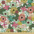 thumbnail image 2 of Ambesonne Botanical Fabric by the Yard Upholstery, Flower Bouquets Beauty, 3 Yards, Multicolor, 2 of 5
