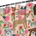 thumbnail image 3 of Boston Terrier Dogs with Pioneer Flower Shower Curtain 72"x84" ,Bathroom Decorative Shower Curtains Set with 12 Hooks,Modern Waterproof Washable Shower Curtain, 3 of 6