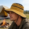 thumbnail image 4 of Outdoor Sun Hat Wide Brim Sun Protection Hat - Windproof Fisherman Hat Breathable Travel Hat, 4 of 6