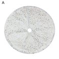 thumbnail image 2 of Travelwant Christmas Tree Skirt White Luxury Faux Fur Tree Skirt Stars Plush Tree Skirt for Christmas Tree Pencils Tree, 2 of 8
