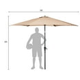 thumbnail image 3 of Costway 9FT Patio Umbrella Patio Market Steel Tilt W/ Crank Outdoor Yard Garden,Beige, 3 of 10