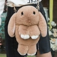 thumbnail image 2 of Women Cute Cartoon Rabbit Sling Bag Fluffy Bunny Shoulder Crossbody Bag, 2 of 9