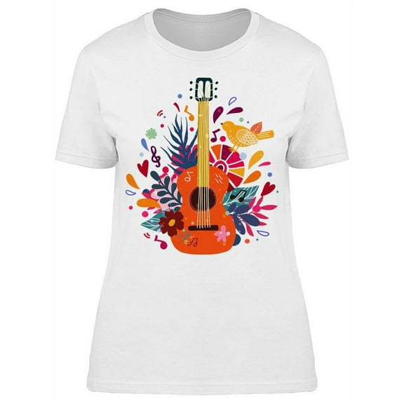 Guitar. Hawaiian Design T-Shirt Women -Image by Shutterstock, Female x-Large