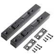 thumbnail image 1 of Flush Bolt 6-inch Stainless Steel Door Guard Lever Latch Lock 2 Pcs Black, 1 of 10