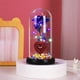 thumbnail image 4 of Lámpara de noche con cúpula de cristal y rosa preservada, con luces LED | Base en forma de corazón y detalles de cristal | Regalo romántico para el hogar | Ideal para mujeres, 4 of 6