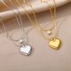 thumbnail image 4 of Collar de corazón de cristal rosa para mujer, collares de corazón de amor de acero inoxidable, cadena de boda estética, collar de regalo de joyería, 4 of 4