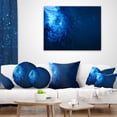 thumbnail image 4 of Designart Blue Falling Snow - Abstract Throw Pillow - 16x16, 4 of 5