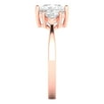 thumbnail image 3 of 2.32 ct Princess Cut White Sapphire 3 Stone 14K Rose Gold Womens Engagement Ring, 3 of 5