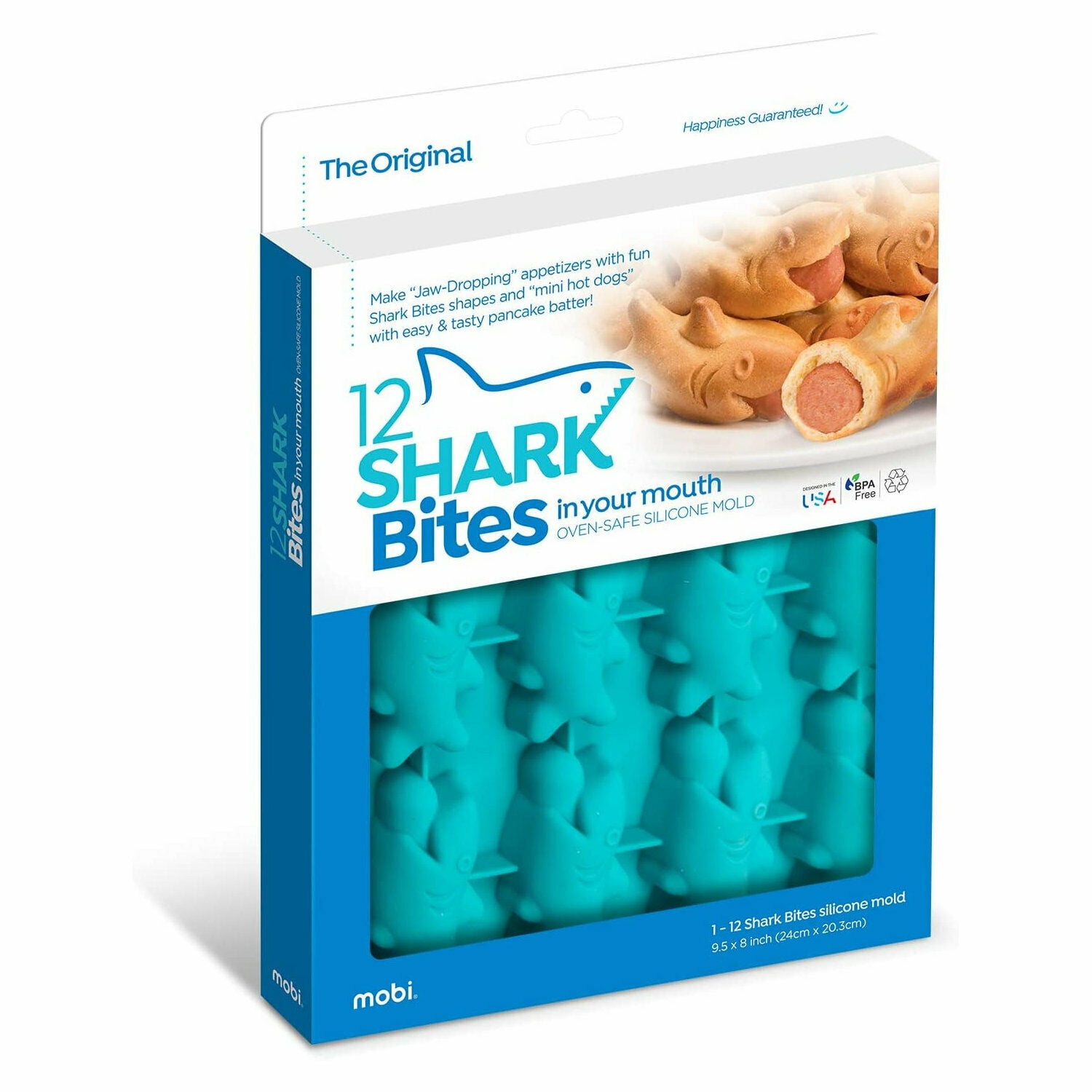 "Shark Bites" (pigs in a blanket) silicone baking mold