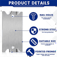 thumbnail image 3 of Nail Plate for Wood Studs Cable Protector Plate Steel Plate for Wood Stud Anti Nail Protection Plate, 3 of 6