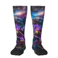 thumbnail image 1 of Fotbe Starry Night Iris Field Calcetas Divertidas Estampadas para Hombre y Mujer, Calcetas de Algodón hasta la Rodilla para Caminar, Correr, Enfermería y Embarazo, 1 of 6