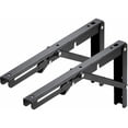 thumbnail image 1 of Soporte para estante plegable para montaje en pared, juego de 2 soportes para estante plegable, soporte plegable para montaje en pared - 30 cm x 15 cm Carga máxima 50 kg - Negro, 1 of 5