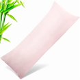 thumbnail image 1 of xixishop Body Pillow Cases Cover, Bamboo Rayon Pink Body Pillowcases with Zipper Closure, Cooling and Breathable Pillow Case for Hot Sleepers and Night Sweats, 20x54 inches, 1 of 1