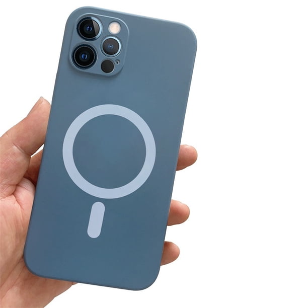 Magsafe Funda De Silicona Para iPhone 11 12 Mini Pro Max Ultrafina A Prueba De Golpes Protección De Cámara Suave Cubierta Trasera Casos