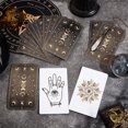 thumbnail image 4 of 100 cartas de tarot en blanco con diseño en el reverso, cartas de tarot oráculo para escribir, con diseño en lámina dorada, 6,9 x 11,8 cm (2,72 x 4,65 pulgadas)., 4 of 5