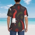 thumbnail image 6 of Bixox Men's Hawaiian Shirts Men's Cute Christmas Gnomes Print Short-Sleeve Shirt-3X-Large, 6 of 8