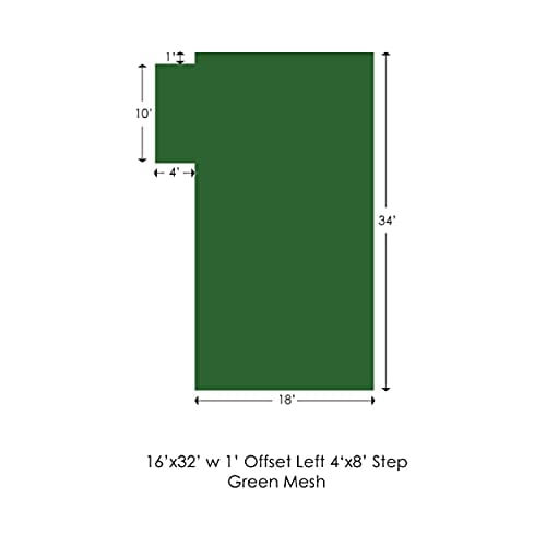 WaterWarden in-Ground Pool Safety Cover Rectangle, Fits 16' x 32'+4' x 8', 1 Foot Offset Left, UL Classified to ASTM F1346