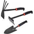 thumbnail image 1 of Garden Tool Set, 3 Pieces Garden Tools Kit, Garden Tool Kits, Hand Hoe, Hand Rake, Small Gardening Shovel, for Loosening Soil, Weeding, Transplanting, 1 of 5