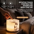 thumbnail image 3 of Touch 3 Way Dimmable Marble Lamp, Type C Rechargeable Night Light Bedside Table Lamp, Natural Stone Accent Decor with Warm Glow, Cordless Ambient Lighting for Bedroom Living Room Desk Shelf Gift(Q), 3 of 7